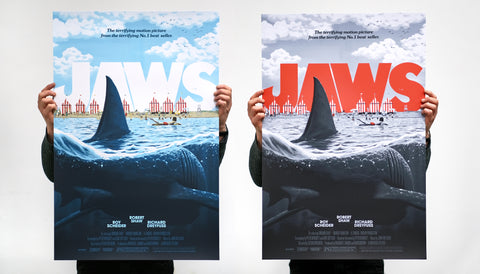 Jaws screen print edition by Florrey printed by White Duck Editions for Vice Press and Bottleneck Gallery